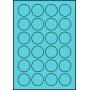 Etykiety A4 kolorowe Kółka Fi 40 mm – niebieskie